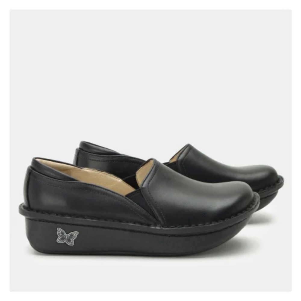 Alegria “Debra” work shoe size 38 solid black leather